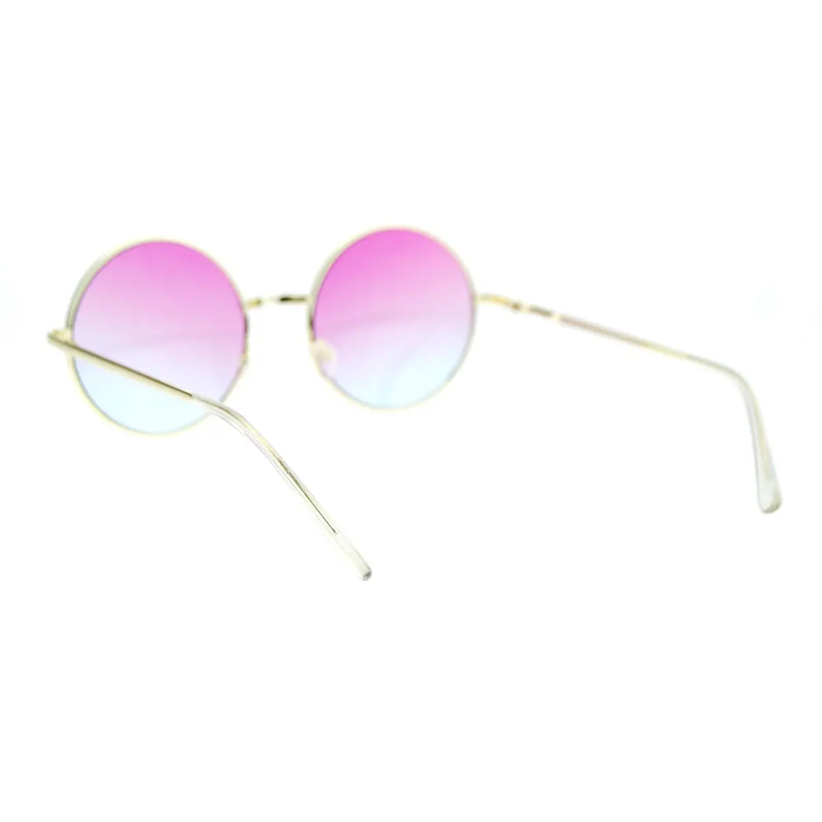 SA106 Retro Vintage Style Round Circle Hippie Sunglasses Pink Blue | 100% UVA & UVB Protection - view 5
