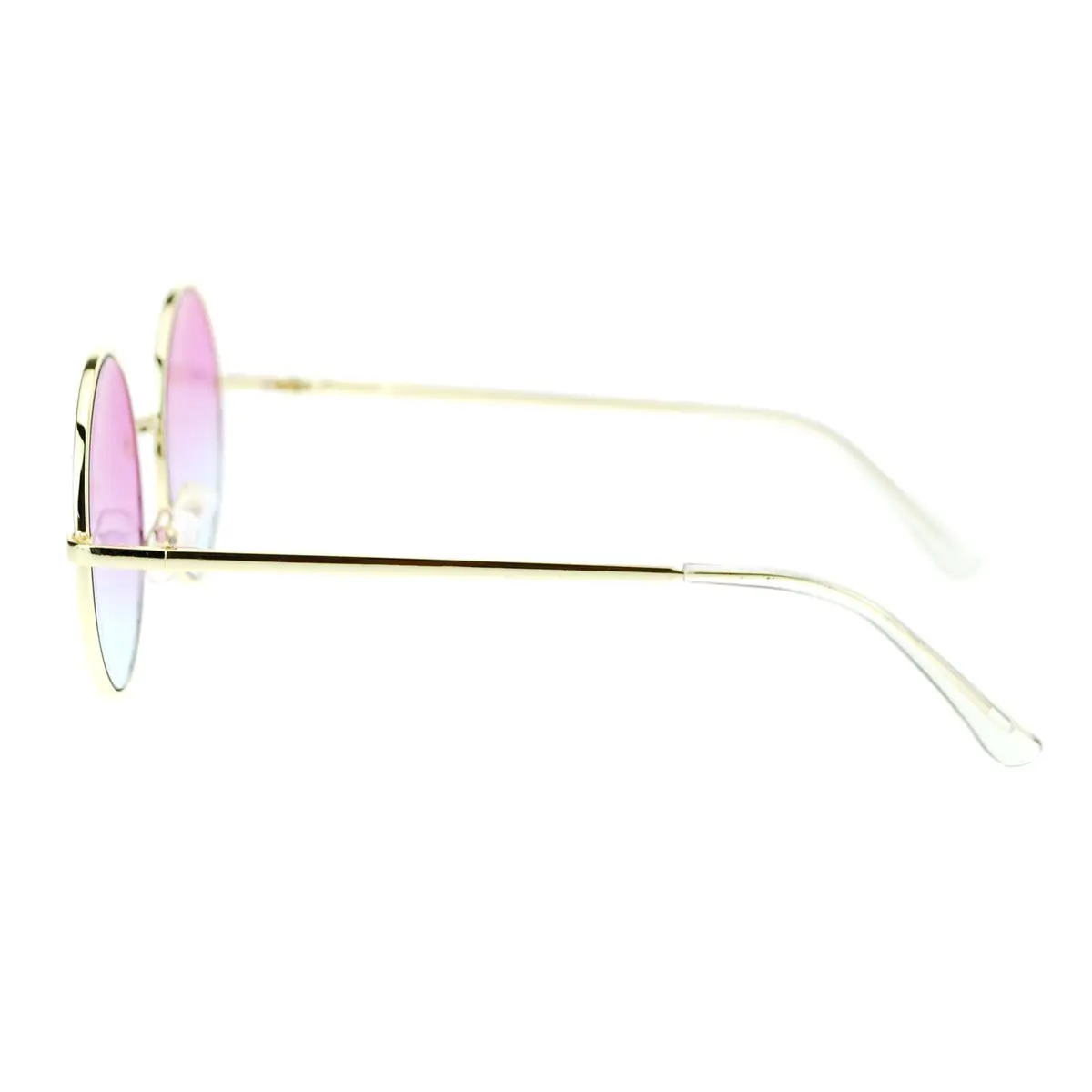 SA106 Retro Vintage Style Round Circle Hippie Sunglasses Pink Blue | 100% UVA & UVB Protection - view 4