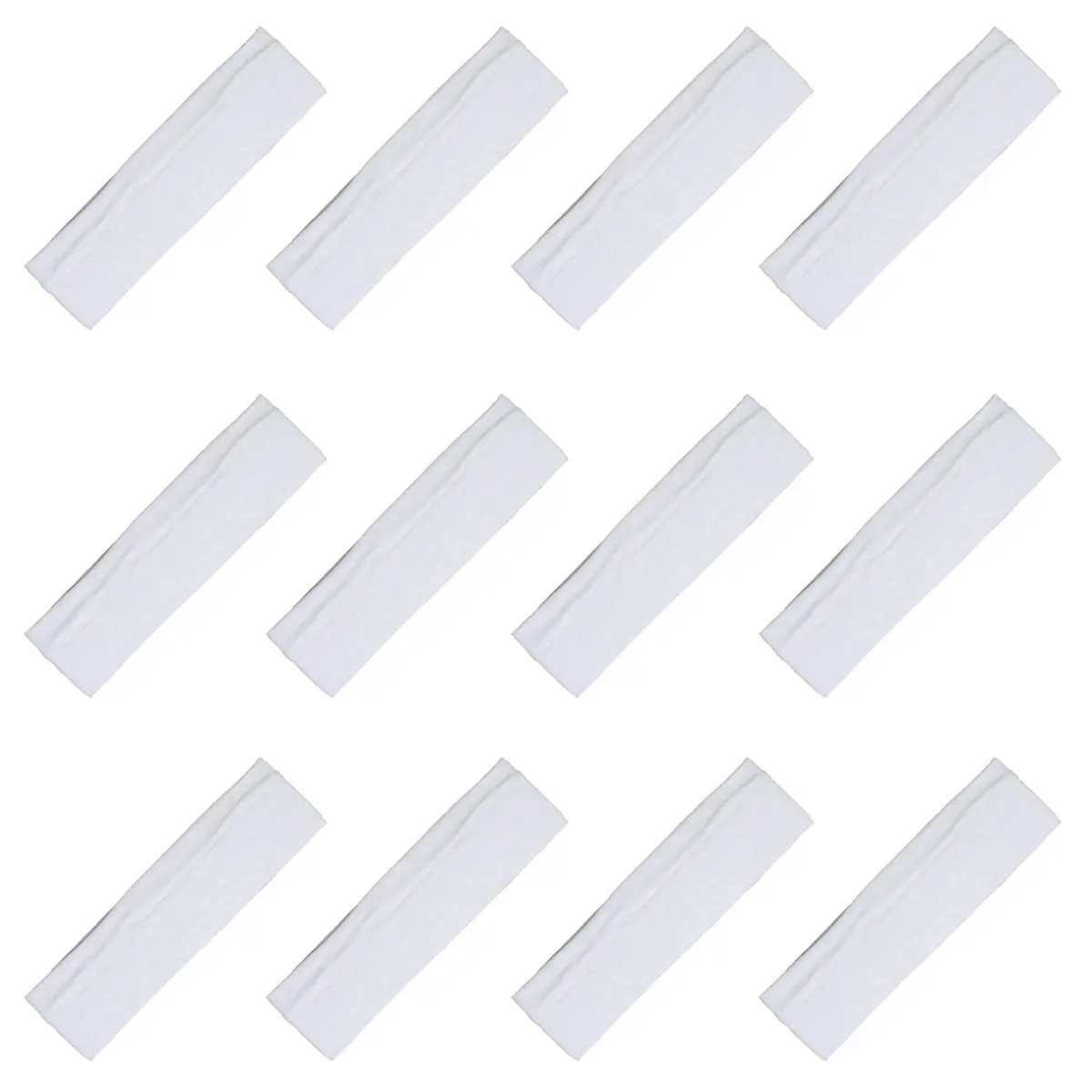 Kenz Laurenz Cotton Headbands Pack of 12 | 2" Wide, Soft & Stretchy for Sports & Yoga - main product image