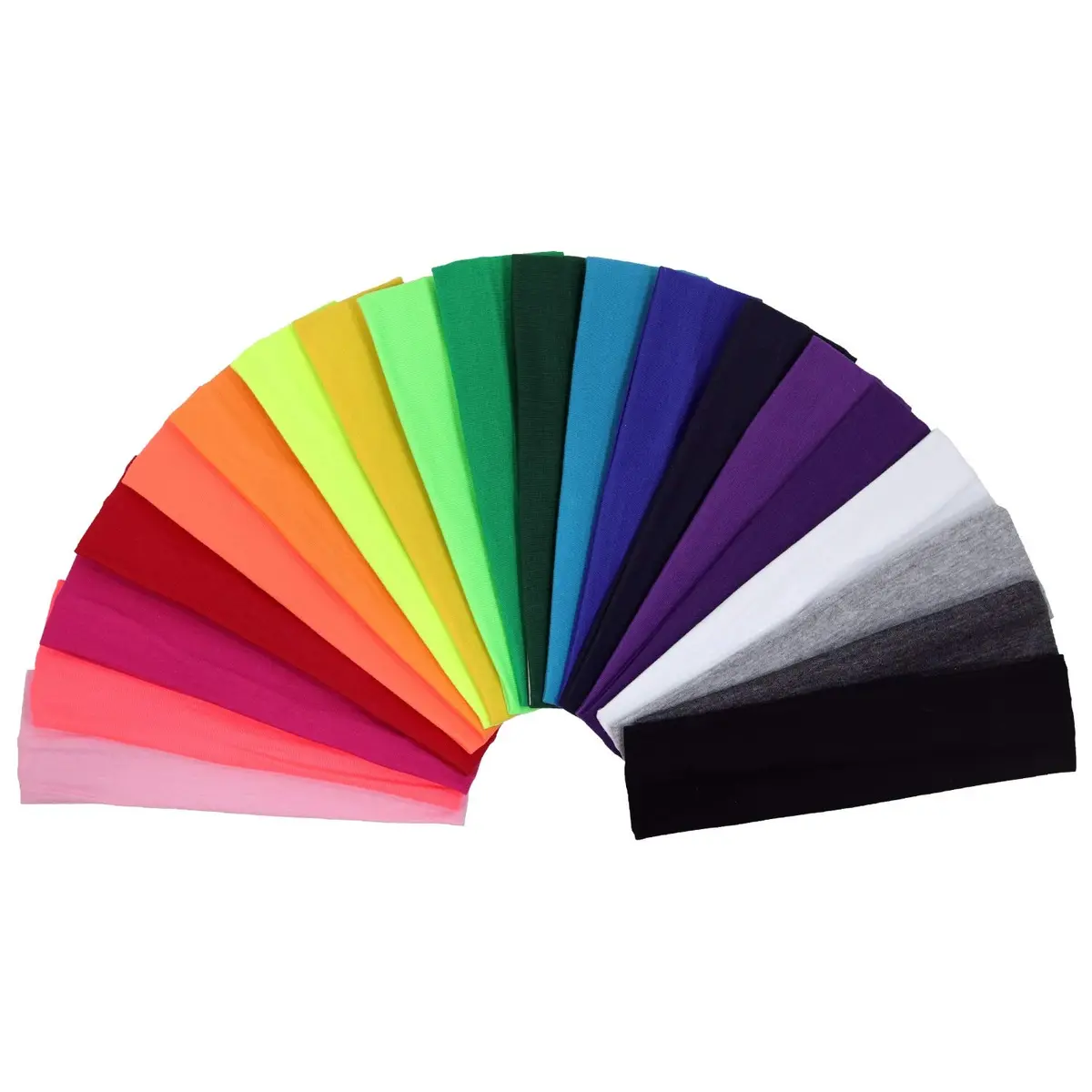 Kenz Laurenz Cotton Headbands Pack of 12 | 2" Wide, Soft & Stretchy for Sports & Yoga - view 5