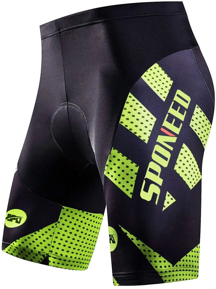 sponeed Men Road Bike Shorts XL Green | Padded Cycling Tights for Men, Summer, Quick Dry - main product image