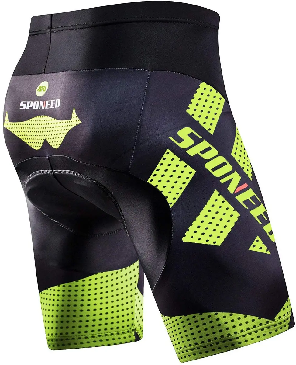 sponeed Men Road Bike Shorts XL Green | Padded Cycling Tights for Men, Summer, Quick Dry - view 5
