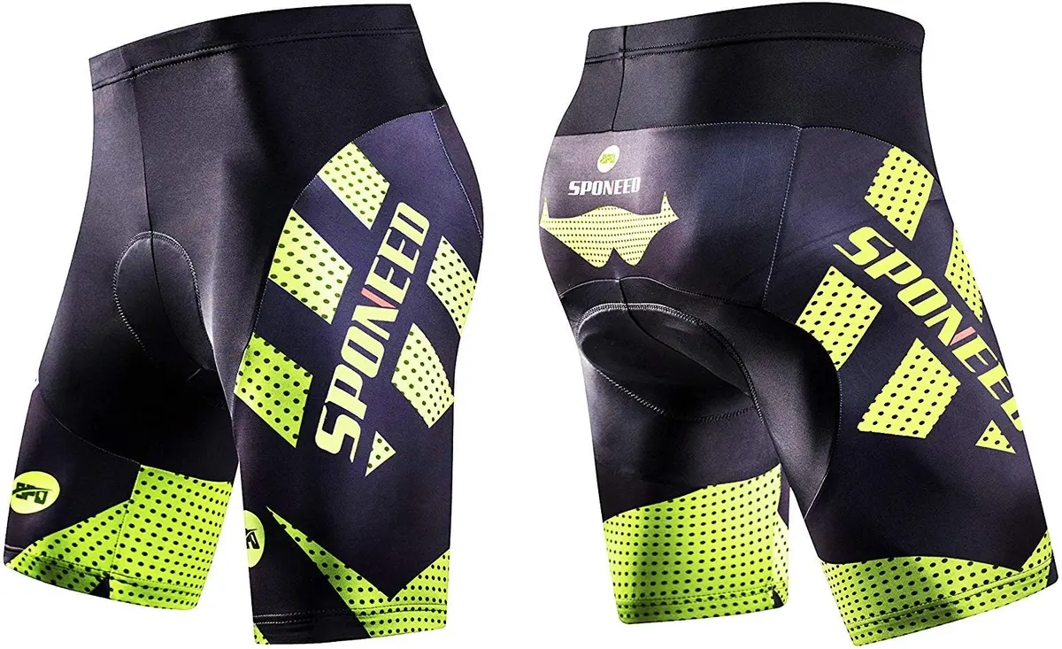 sponeed Men Road Bike Shorts XL Green | Padded Cycling Tights for Men, Summer, Quick Dry - view 3