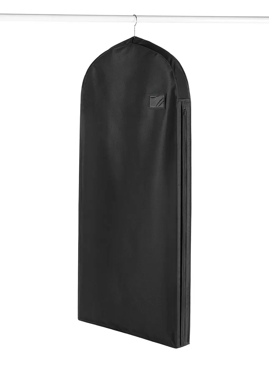 Whitmor Deluxe Dress Garment Bag, 48" Heavy Duty 3" Gusset, 3 Pack Black | Water-Resistant Polyester for Formal & Travel Use - main product image