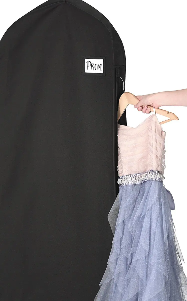Whitmor Deluxe Dress Garment Bag, 48" Heavy Duty 3" Gusset, 3 Pack Black | Water-Resistant Polyester for Formal & Travel Use - view 3