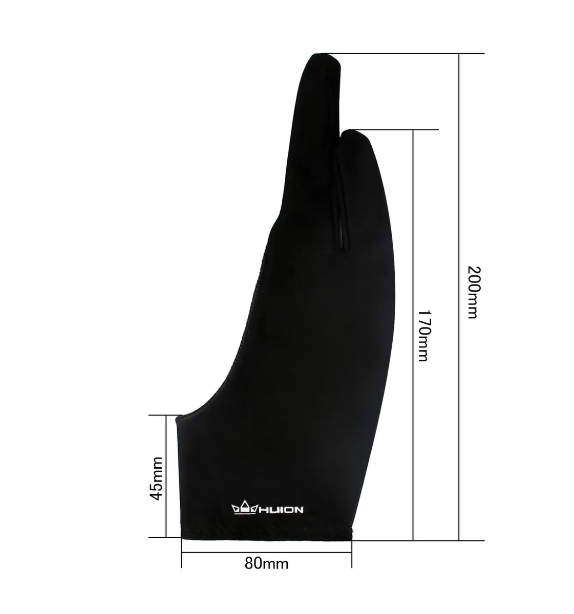 HUION Artist Drawing Glove Cura CR-01 Black | Reduces Friction for Graphics Tablets - view 5
