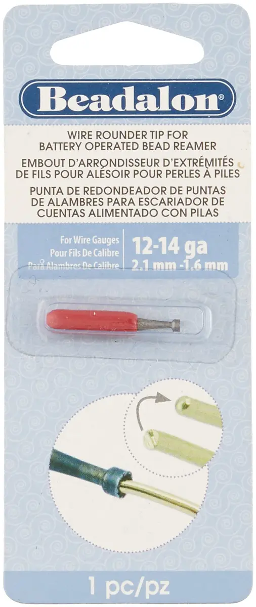 Beadalon Wire Rounder Burr Attachment for Battery Operated Bead Reamer, Fits 12 and 14 Gauge Wire | Smooths Wire Ends for Jewelry Making - main product image