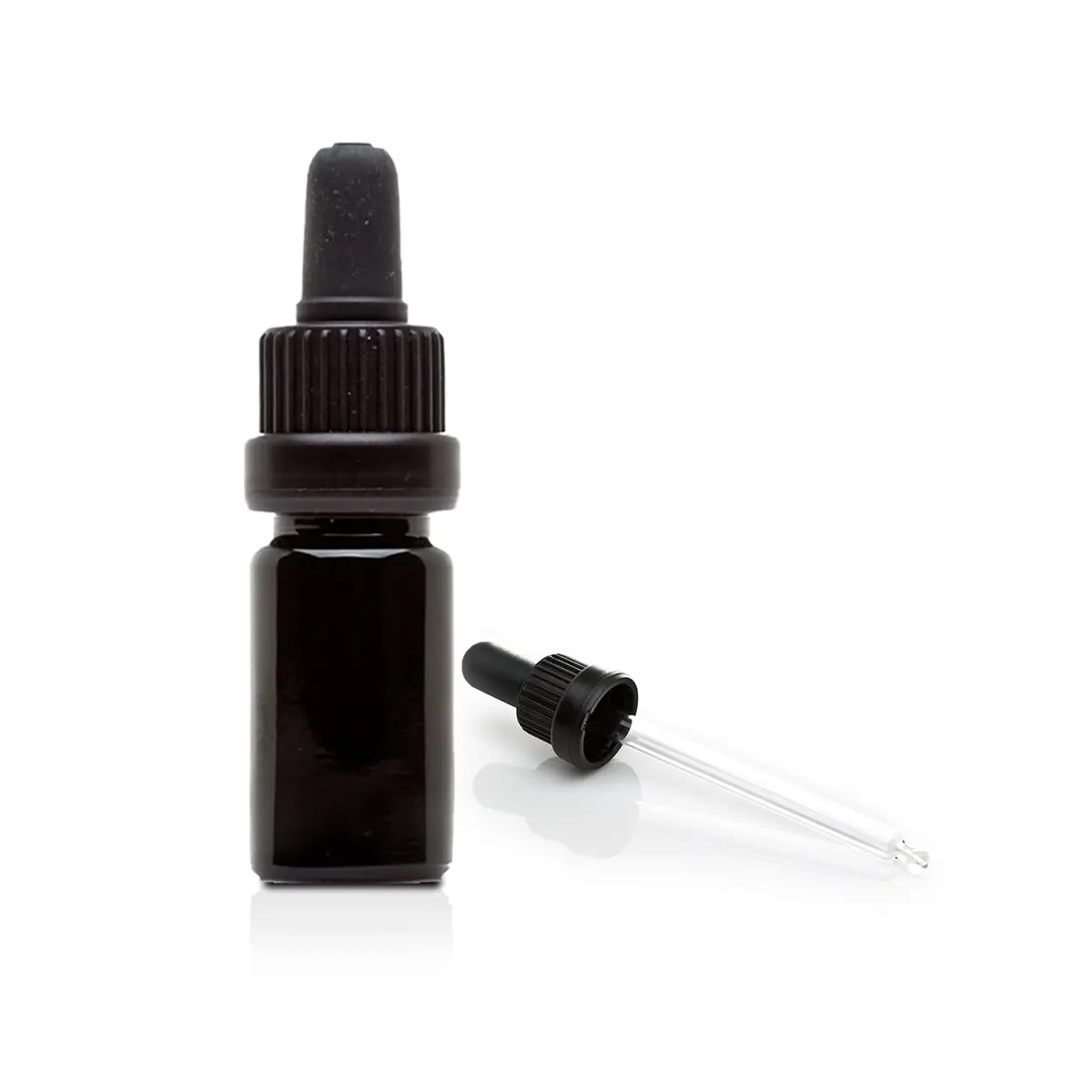 Infinity Jars 10 ml UV-Black Glass Dropper Bottle | Leak-Proof Travel Vial for Oils & Serums - main product image