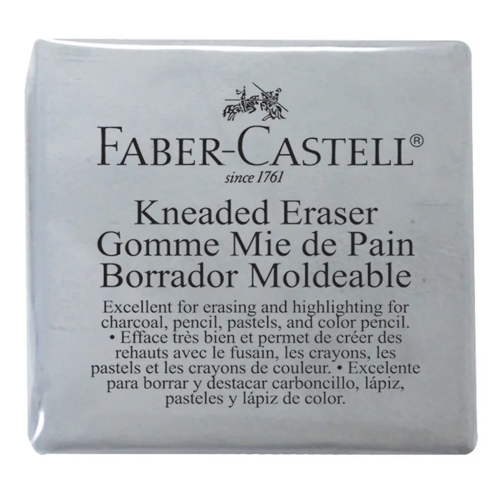 Faber-Castell Kneaded Erasers Extra Large Grey | Corrects Charcoal & Pastel, Absorbent, No Residue - main product image