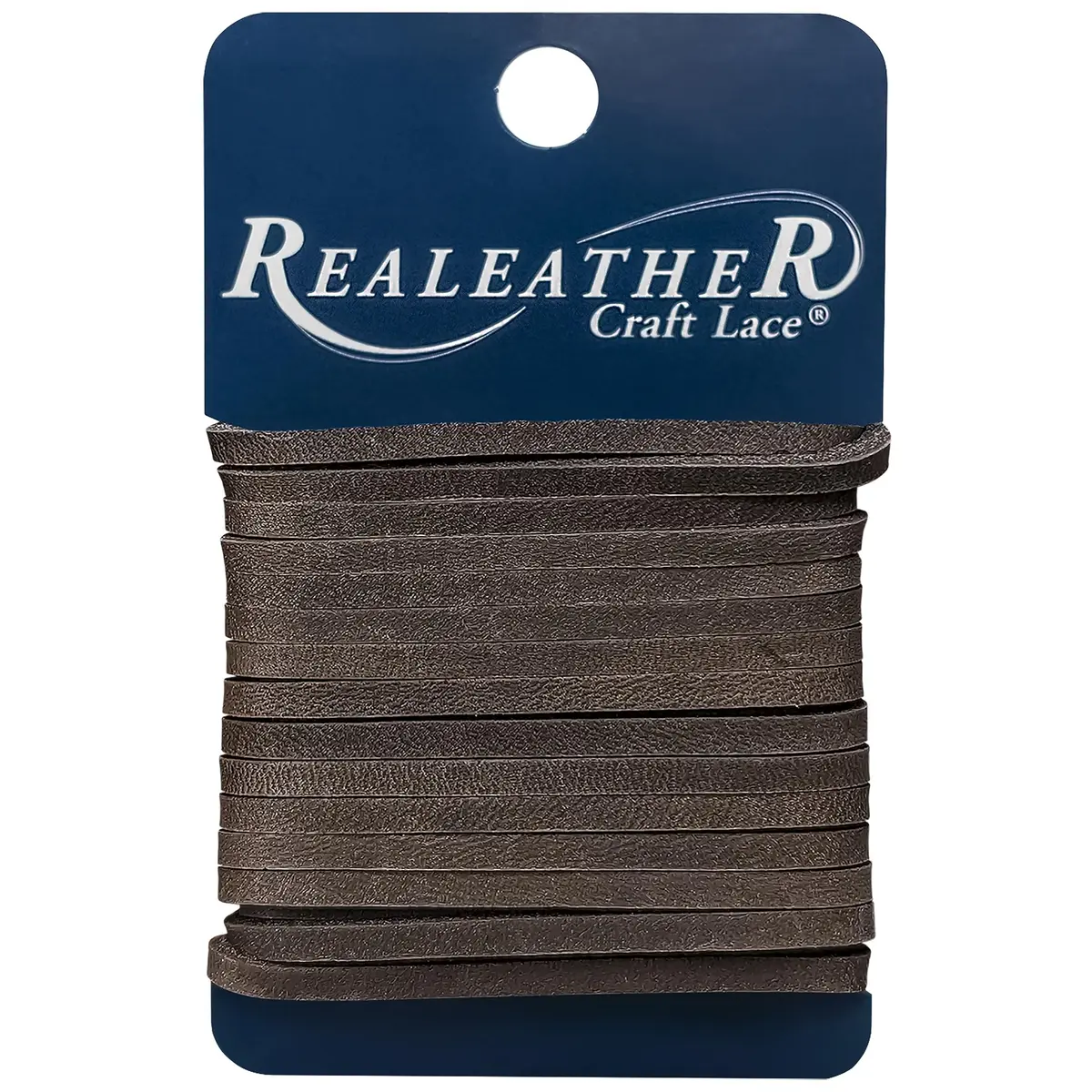 Realeather Crafts Latigo Lace .125" x 4 yd Carded Dark Brown | Heavy-Duty Leather Cord for Crafting - main product image