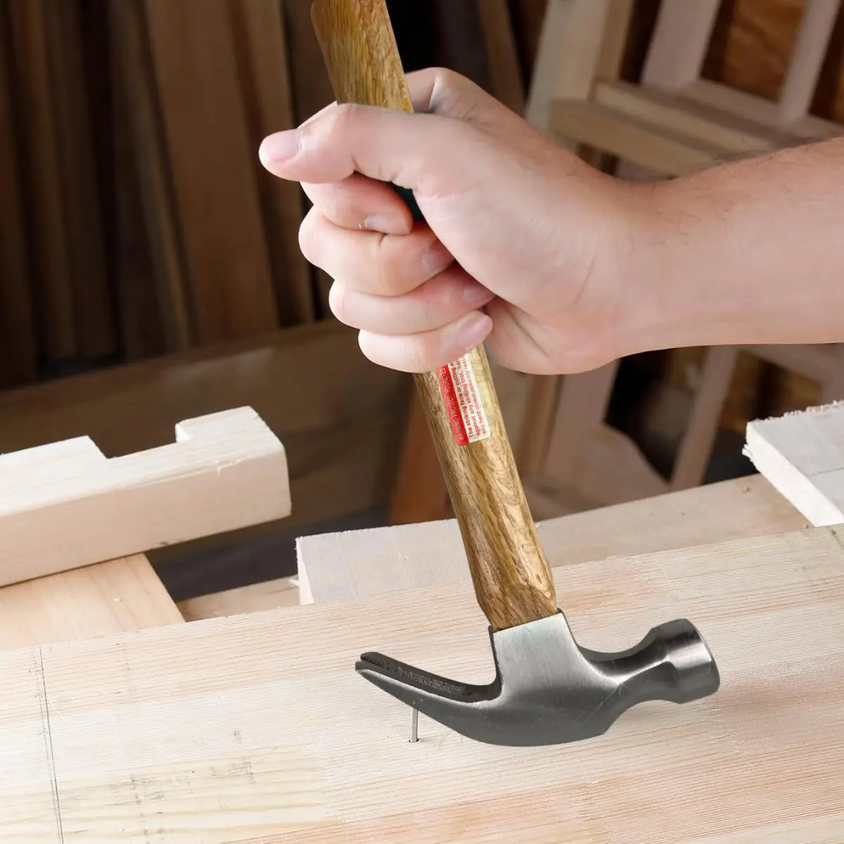 ARTESIA TOOL Heavy Duty Forged Metal Claw Hammer 12.5" | Dual-Function Head, Wooden Handle - view 7