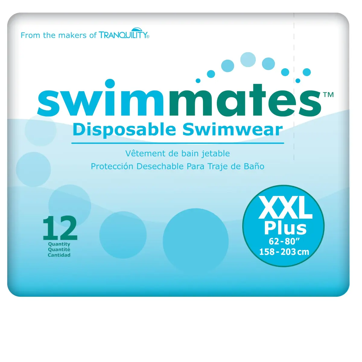 Swimmates 2X-Large Adult Swim Diapers (48 Count) for Bowel Incontinence Protection Under Swimwear - main product image