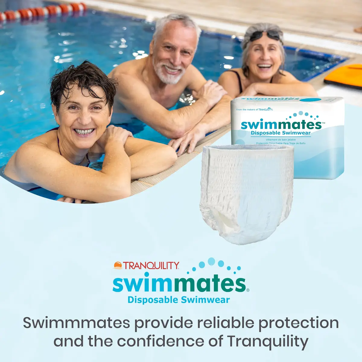 Swimmates Disposable Adult Swim Diapers 2XL | Bowel Containment Swimwear for Adults - view 6