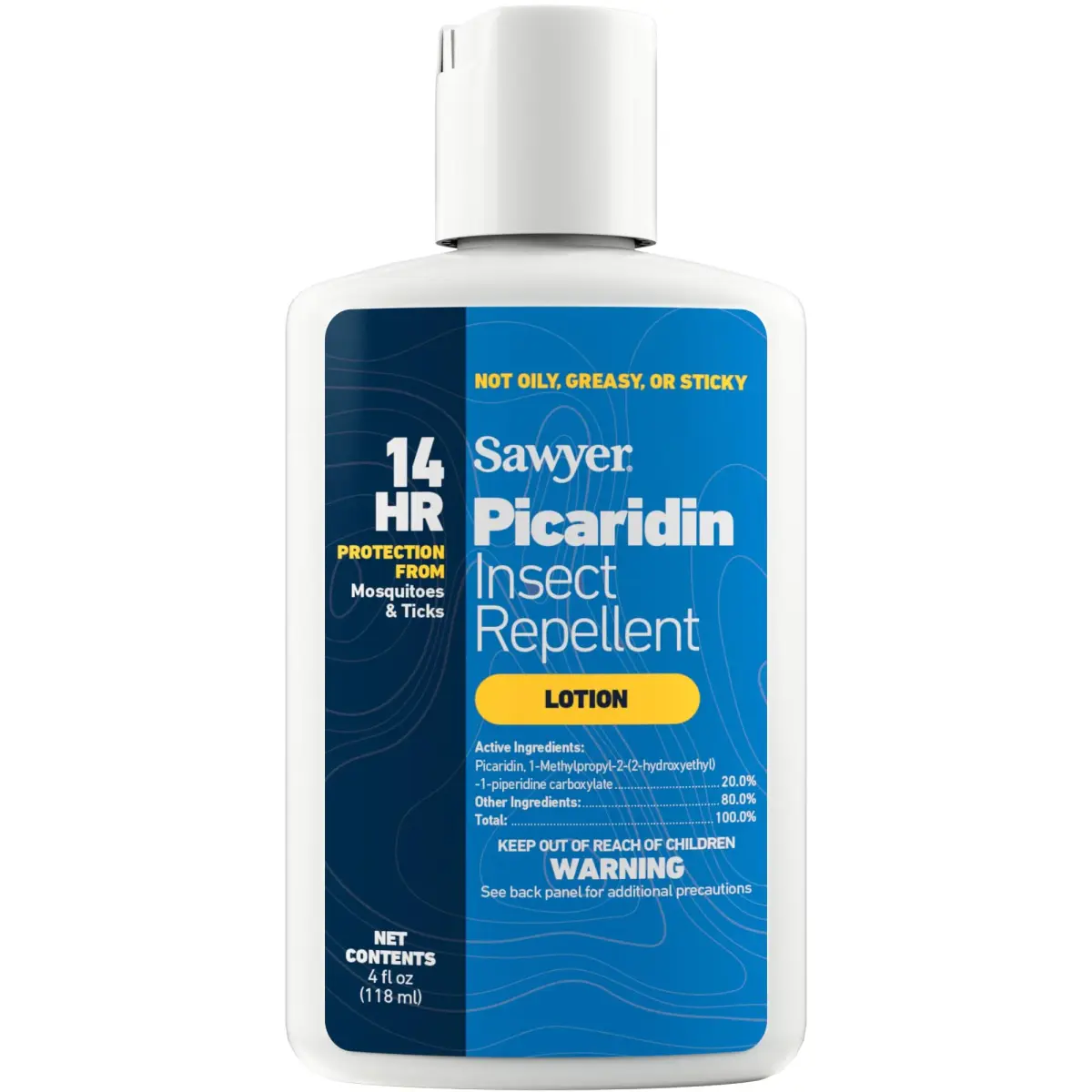 Sawyer Products SP567 Premium Insect Repellent Lotion with 20% Picaridin, 4 Fl Oz (Pack of 1) | Safe for Family, Long-Lasting Protection - main product image