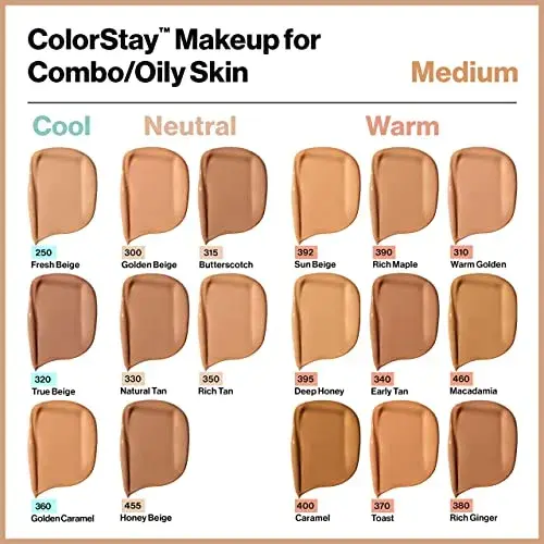Revlon Colorstay Foundation for Combination/Oily Skin, Toast, 29.57ml (1 Fl Oz) | Flawless, 16-Hour Wear - view 2