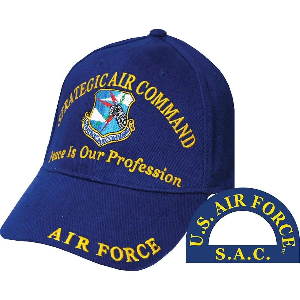 EE Strategic Air Command Embroidered Ball Cap Adjustable Blue | Military Style, 100% Cotton - main product image