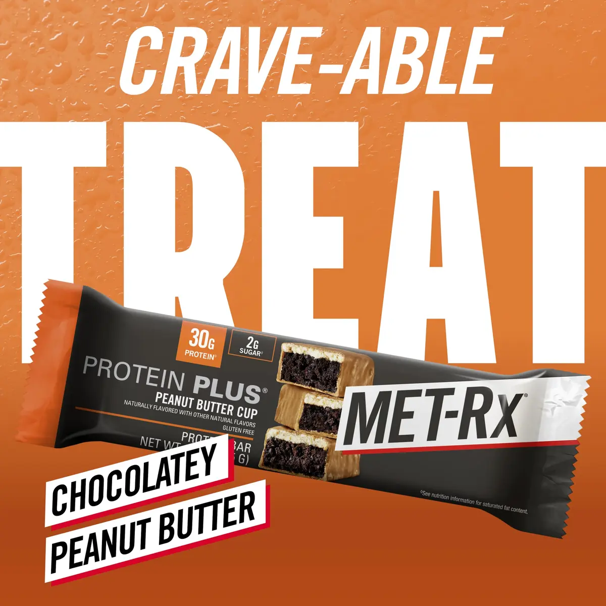 MET-Rx Protein Plus Bar, Peanut Butter Cup | High Protein, Gluten Free, 85 g, 9 Count - view 5