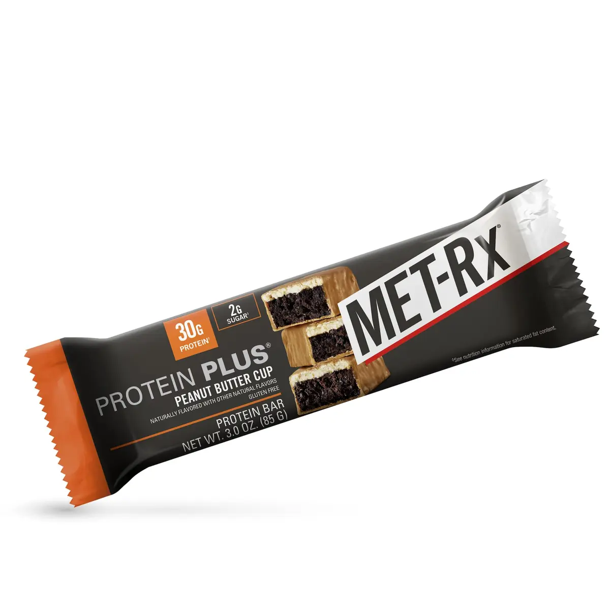 MET-Rx Protein Plus Bar, Peanut Butter Cup | High Protein, Gluten Free, 85 g, 9 Count - view 2