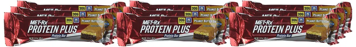 MET-Rx Protein Plus Bar, Peanut Butter Cup | High Protein, Gluten Free, 85 g, 9 Count - view 4