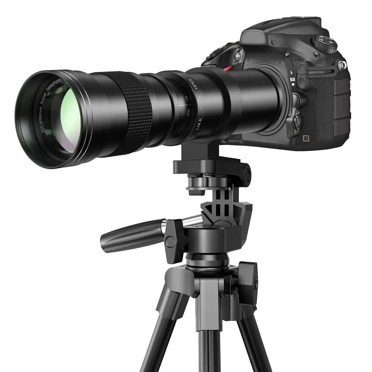 lightdow EF/EF-S 420-800mm F8.3 Telephoto Zoom Lens (MF) for Canon DSLR | Manual Focus, 420-800mm, 67mm Filter - main product image