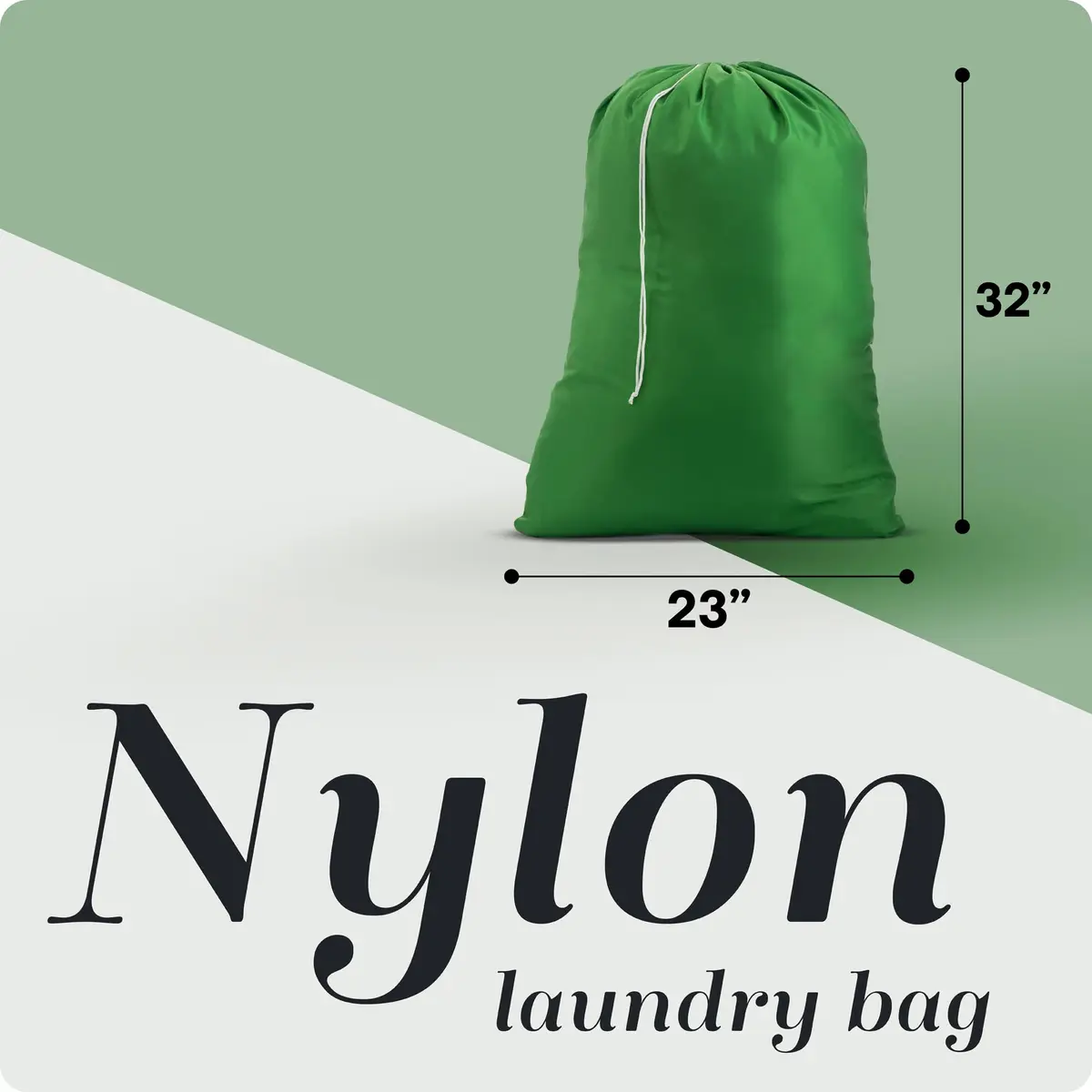 Handy Laundry Nylon XL Laundry Bag | Locking Drawstring, 22" x 32" | Heavy Duty, Washable & Large Capacity - view 2