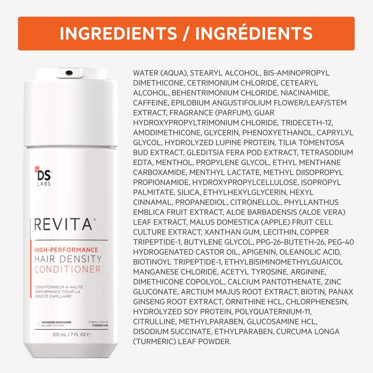 ds labs Revita Hair Density Shampoo & Conditioner for Thinning Hair | Fuller, Hydrated Hair, 205 mL - view 9