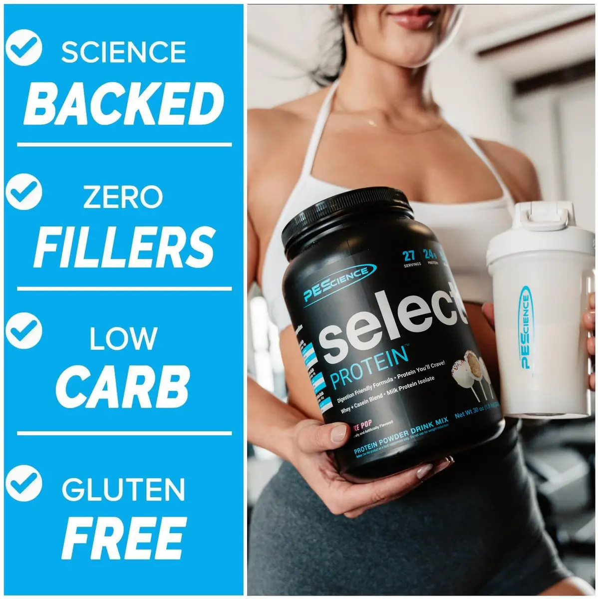 PEScience Select Protein Powder, Chocolate Peanut Butter Cup | 55 Servings, Gluten-Free & Keto - view 8