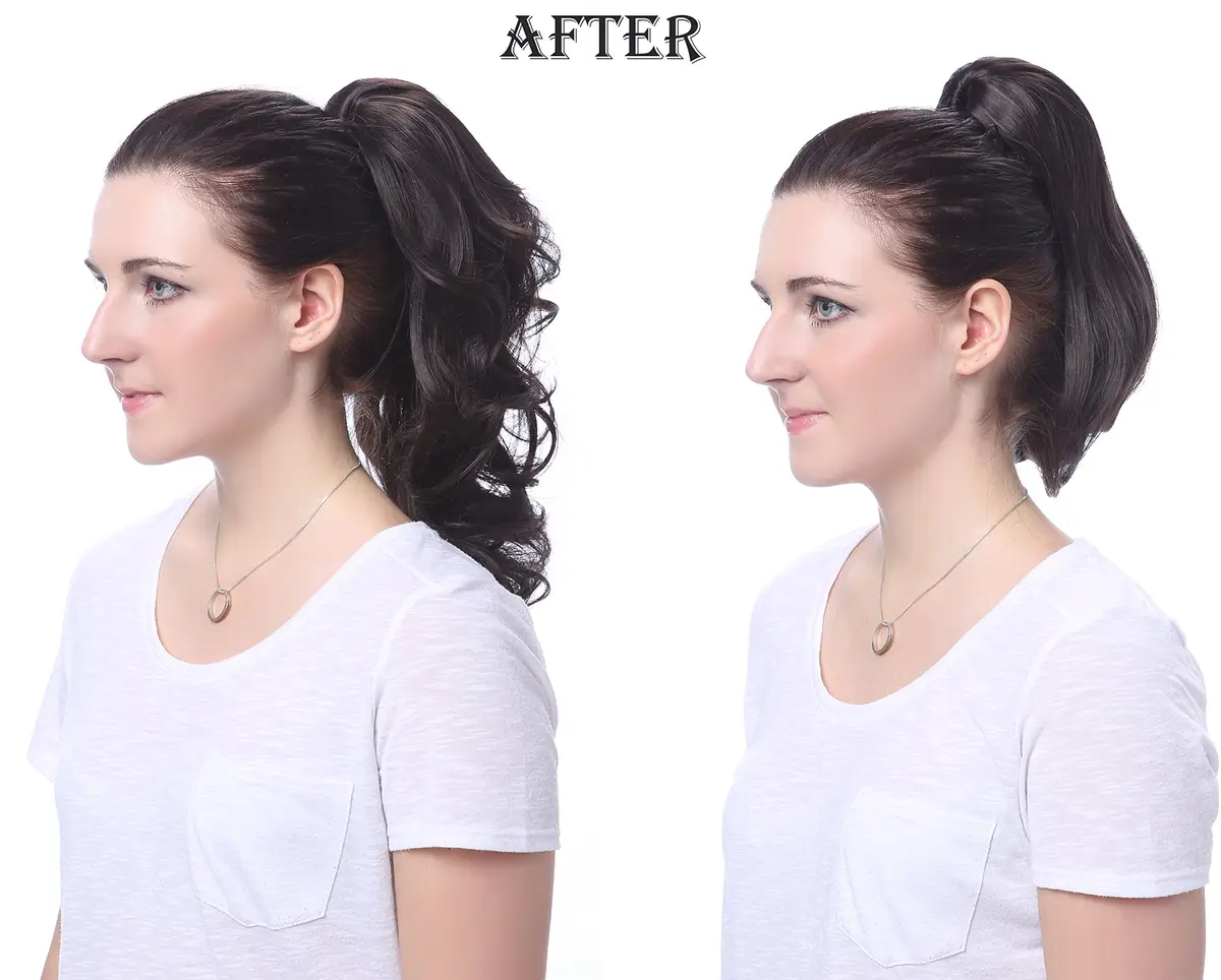 Onedor Synthetic Curly Ponytail Hair Extension 15" | Reversible Style with Clips (99T-Wine Red) - view 5