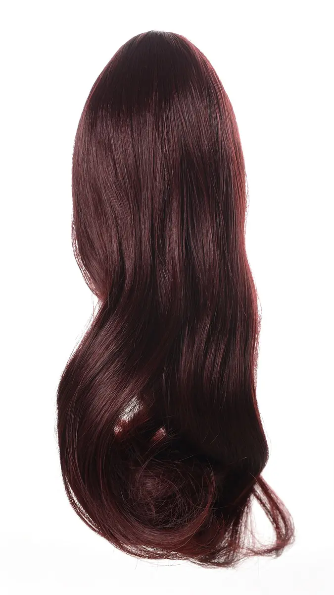 Onedor Synthetic Curly Ponytail Hair Extension 15" | Reversible Style with Clips (99T-Wine Red) - view 2