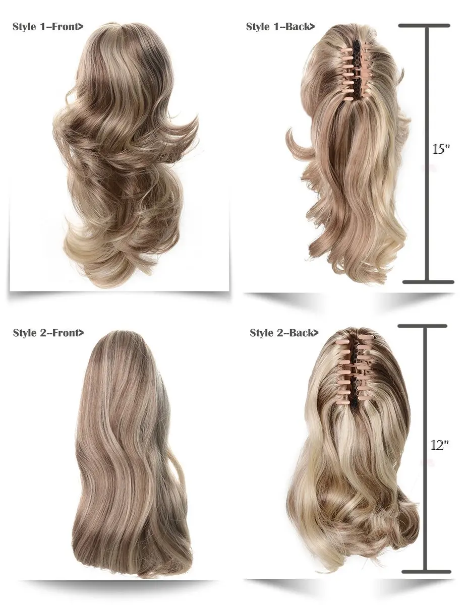 Onedor Synthetic Curly Ponytail Hair Extension 15" | Reversible Style with Clips (99T-Wine Red) - view 3