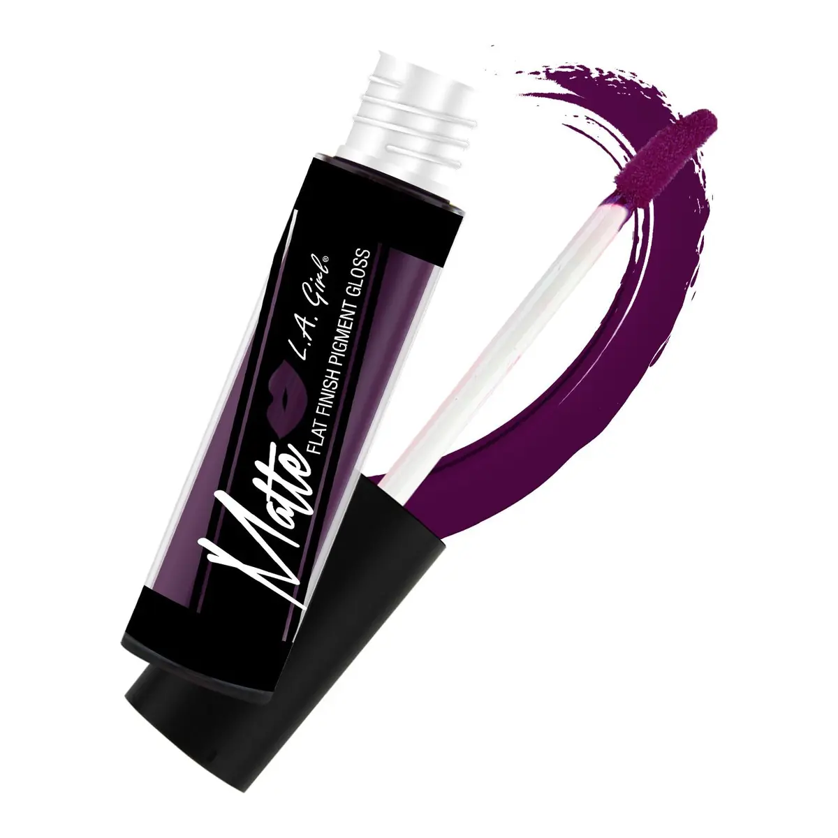 L.A. Girl Matte Lipgloss, Black Currant | Long-Lasting Velvety Finish (70-120 chars) - view 2