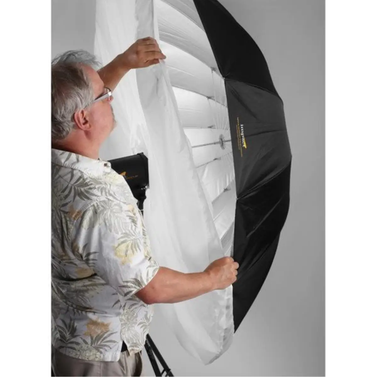 Impact 7' Parabolic Umbrella Diffuser | Soft Light for Portraits - view 2