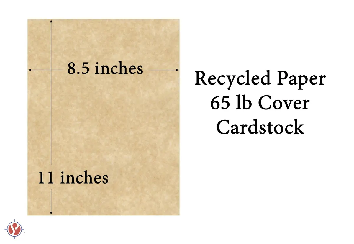 S Superfine Printing Aged Stationery Parchment Recycled Paper | 65Lb Cover Cardstock 8.5" x 11" | 50 Sheets - view 5