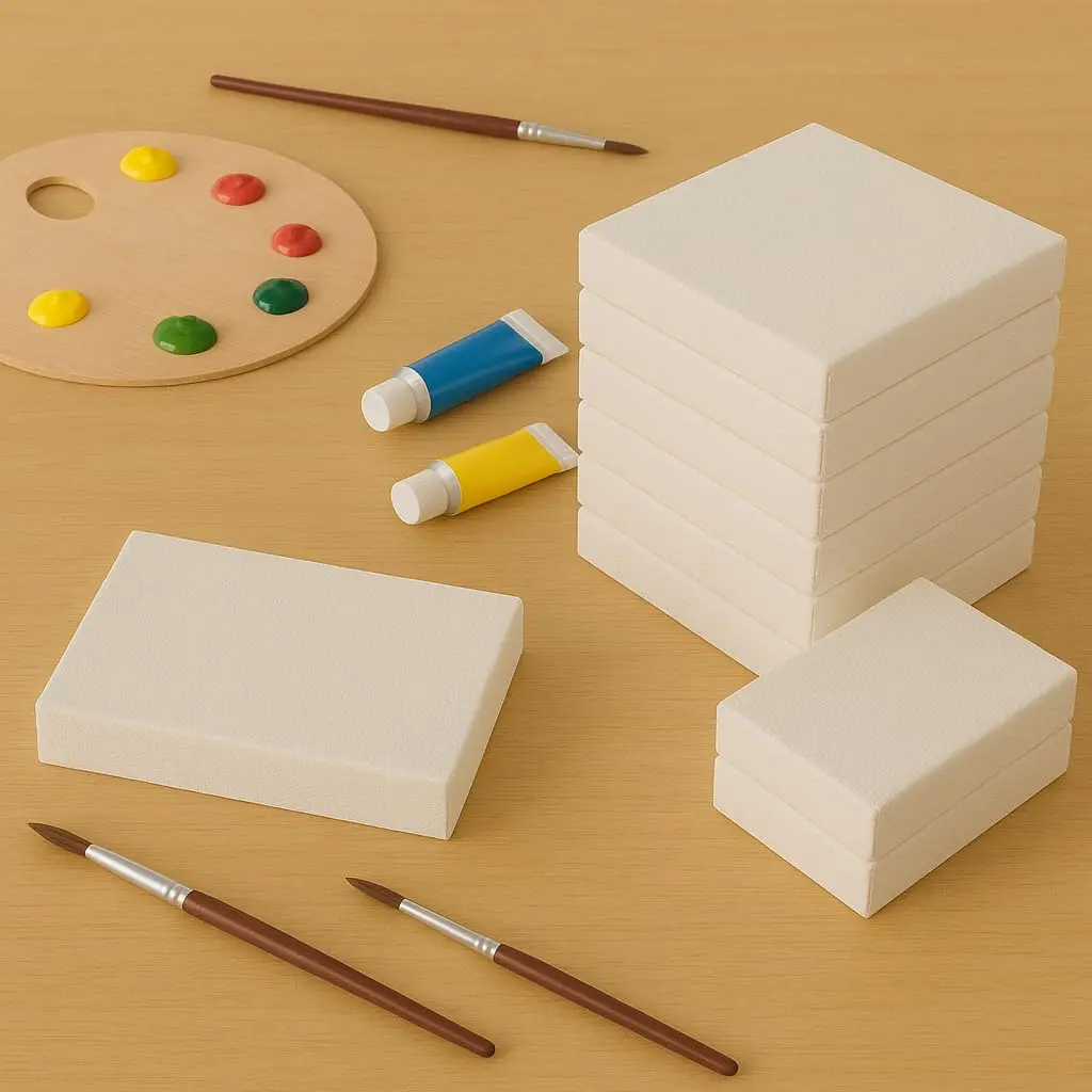 LWR CRAFTS Mini Stretched Canvas 2" x 3" Pack of 12 | Premium Artist Canvas for Oil & Acrylic Painting - view 8
