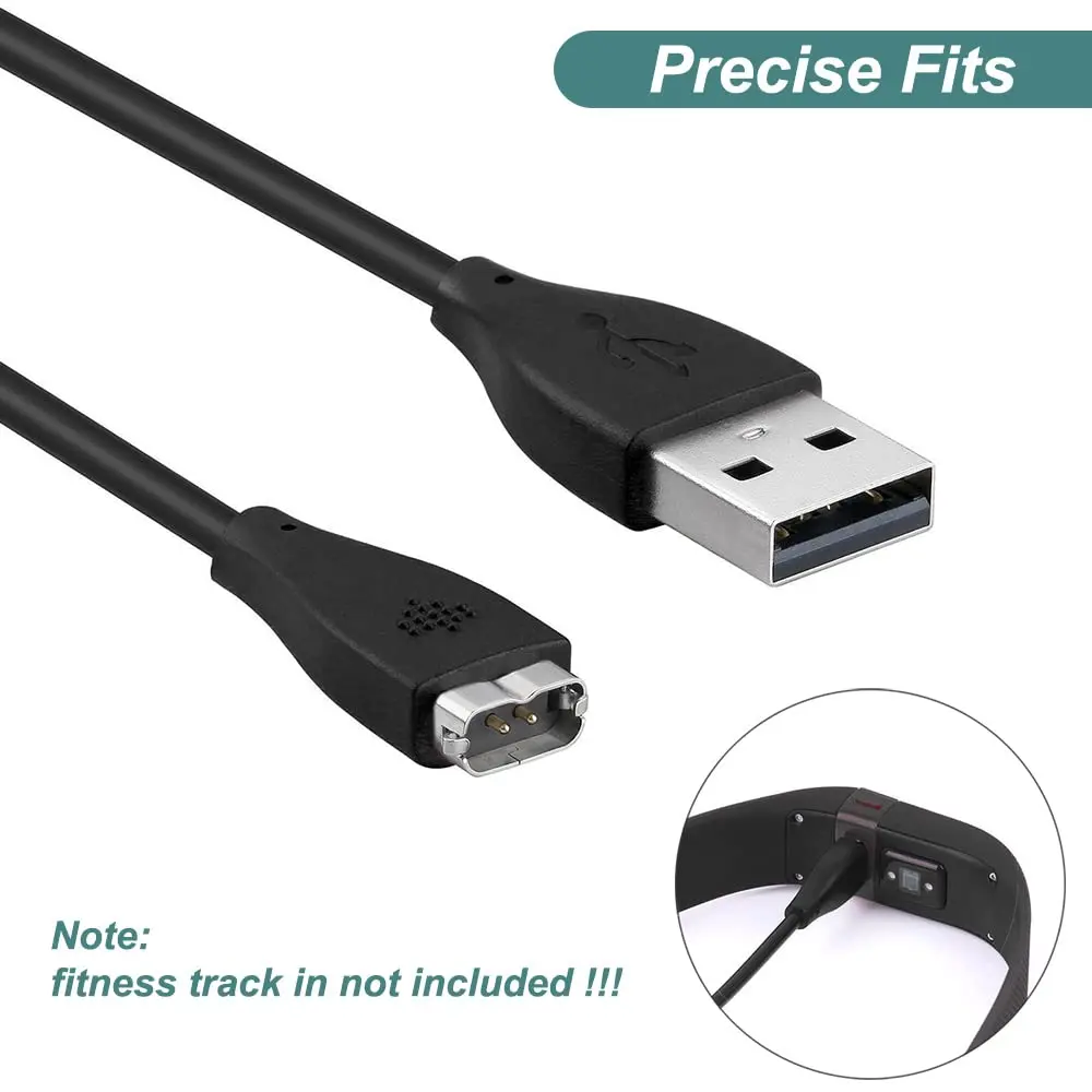 Kissmart Replacement Charging Cable for Fitbit Charge HR Fitness Tracker | 30cm (1ft) USB Cable - view 3