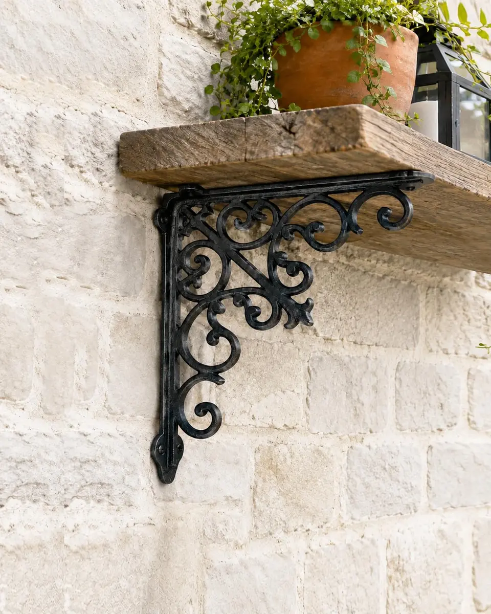NACH Decorative Shelf Brackets 2 Pack of 10.6 x 2 x 10.6 inch | Victorian Style Heavy Duty Cast Iron - view 8