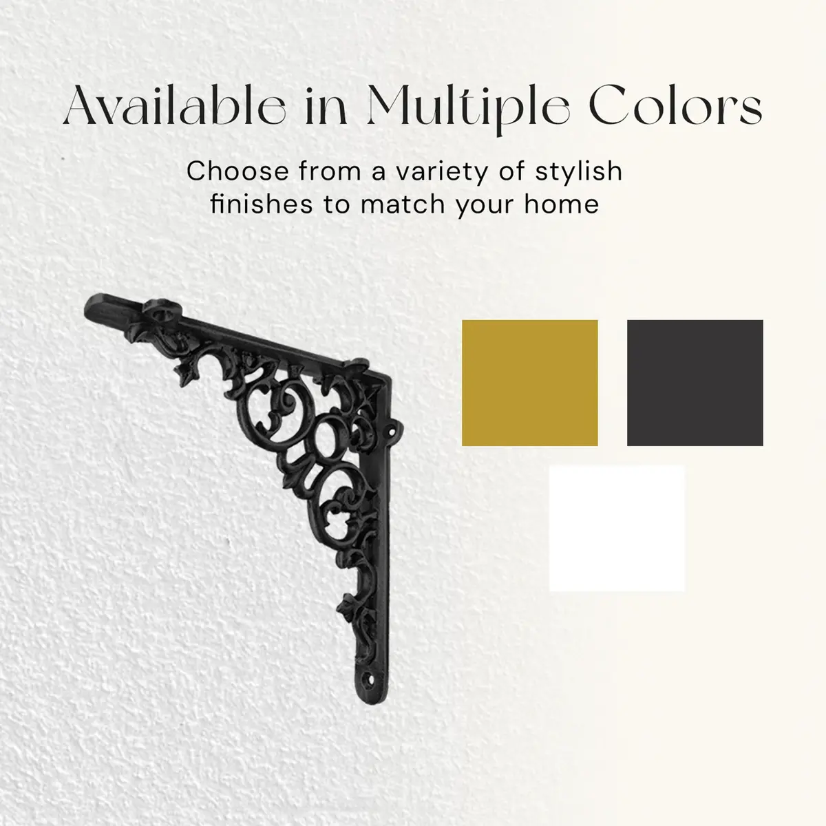NACH Decorative Shelf Brackets 6 x 1.3 x 6 inch | Heavy Duty Cast Iron Victorian Shelf Support - view 7