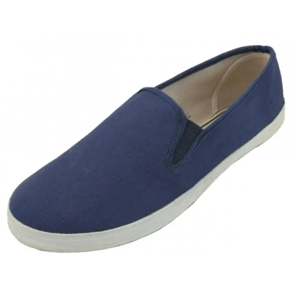 LF Wear Mens Canvas Shoes Slip-On Sneakers Navy 13 | Comfortable Casual Footwear - main product image