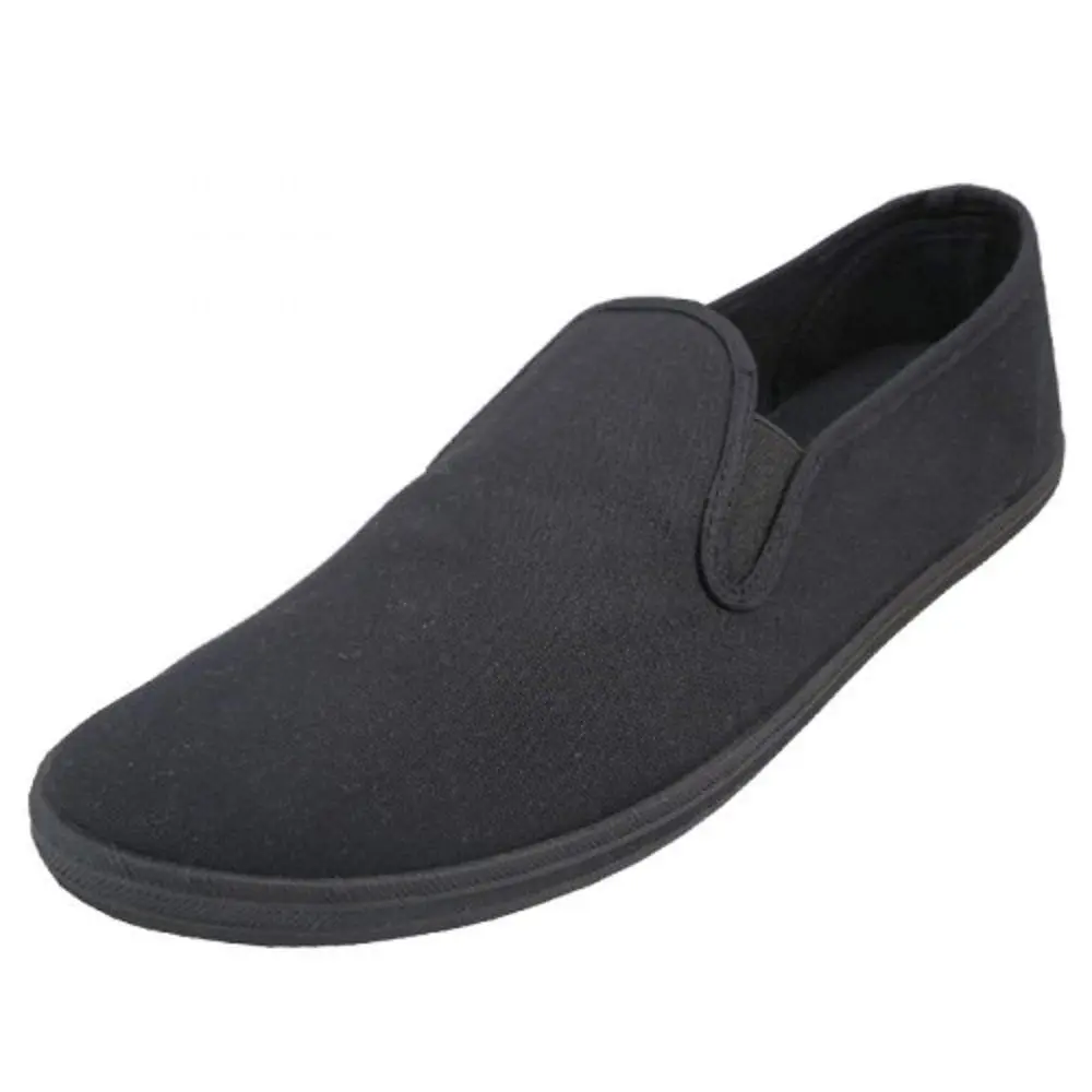 LF Wear Mens Canvas Shoes Slip-On Sneakers Black 10 | Comfortable, Fashionable & Durable - main product image