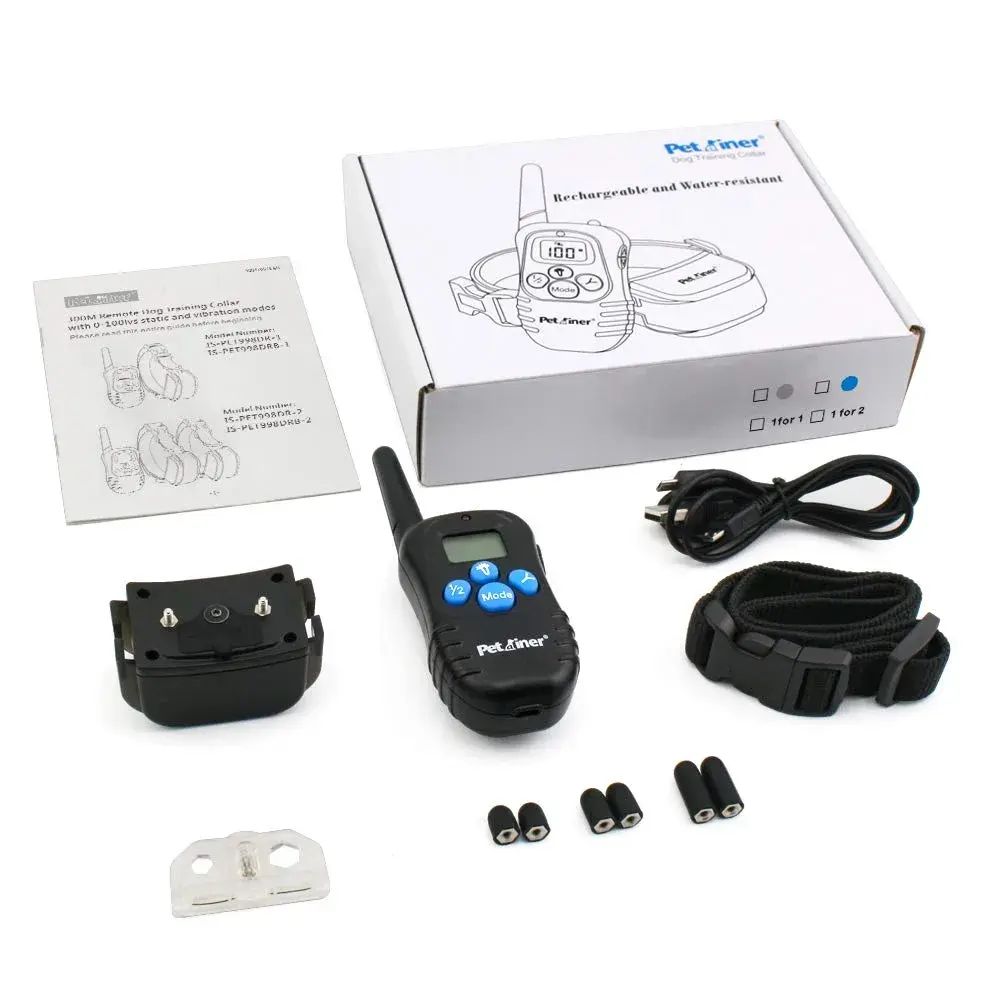 Petrainer PET998DRB1 Dog Training Collar Black | 330 yd Remote Control with Beep, Vibration, Static Modes - view 7