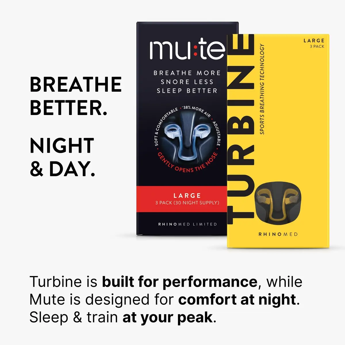 Rhinomed Turbine Sport Nasal Dilators Large 3 Pack | 38% More Airflow, FDA Registered - view 8