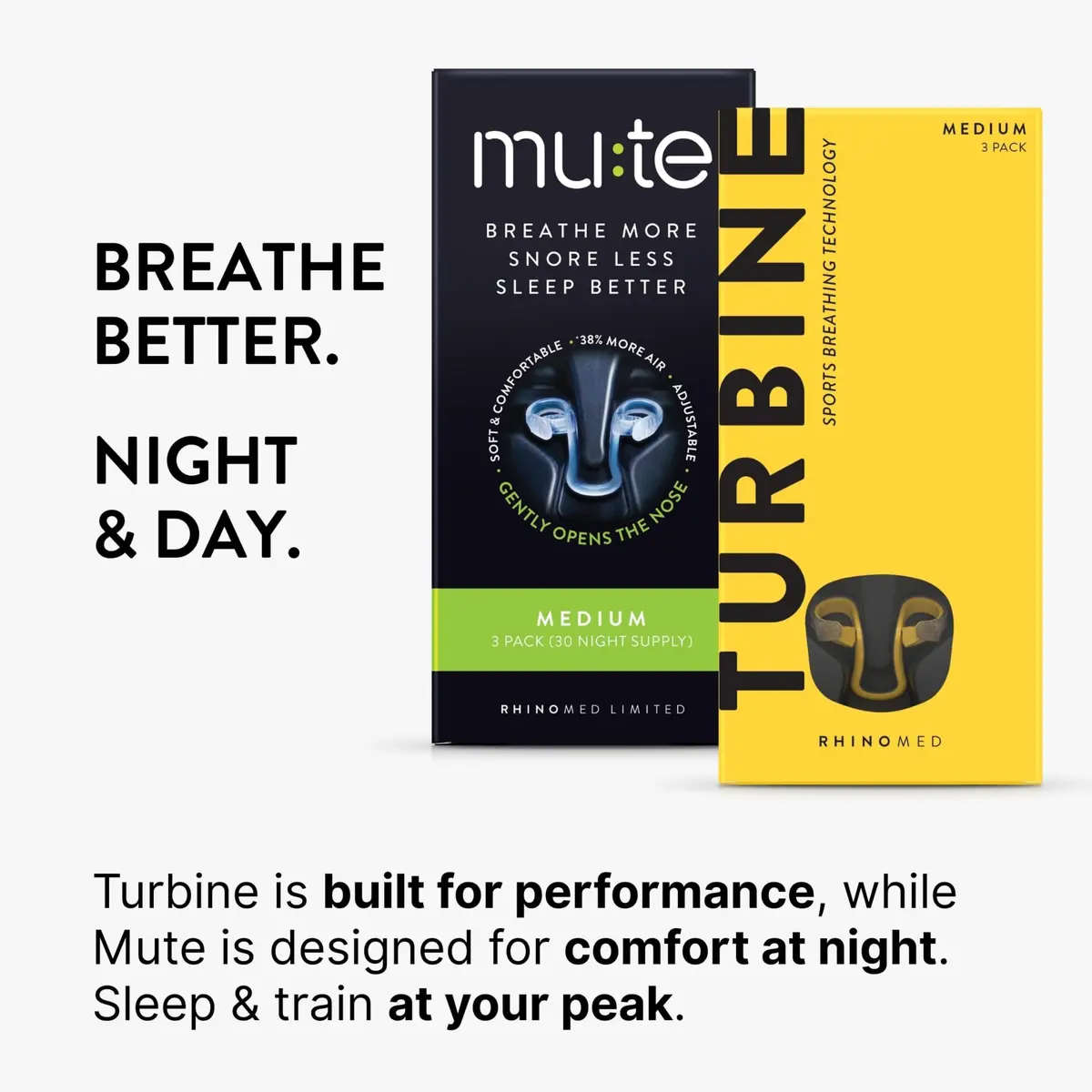 Rhinomed Turbine Sport Nasal Dilators, Small 3 Pack | 38% More Airflow for Athletes - view 8