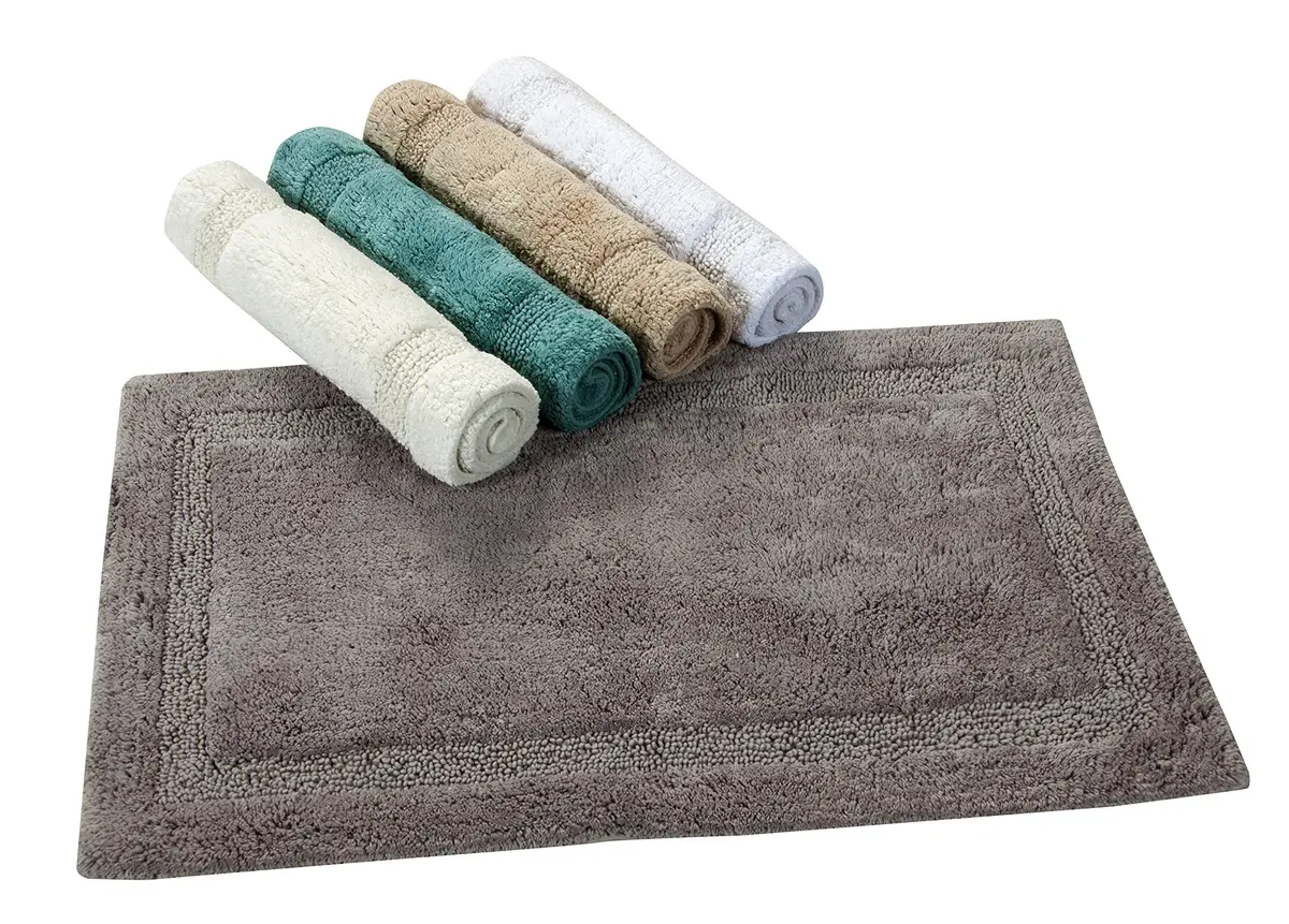 Saffron Fabs Bath Rug 50x30 Inch | 100% Cotton, Heavy 190 GSF, Non-Skid Backing - view 5