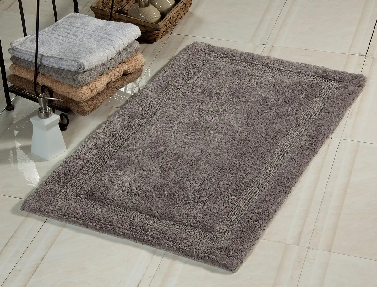 Saffron Fabs Bath Rug 50x30 Inch | 100% Cotton, Heavy 190 GSF, Non-Skid Backing - view 2