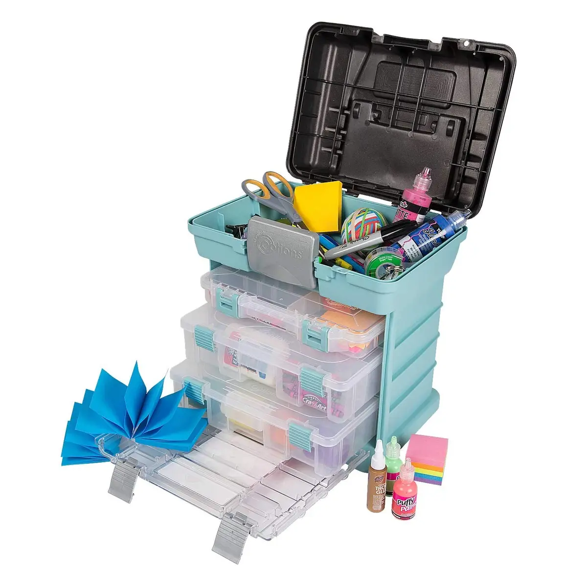 Creative Options 1363-83 Grab N' Go Rack System, Soft Blue, Medium | Versatile Storage for Crafts & Sewing - view 3