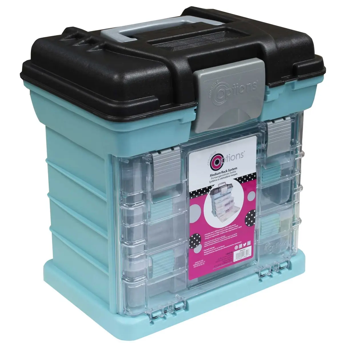 Creative Options 1363-83 Grab N' Go Rack System, Soft Blue, Medium | Versatile Storage for Crafts & Sewing - view 4