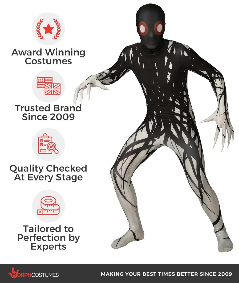 Morphsuits Zalgo Costume Kids Black Large | Scary Monster Costume for Boys - view 5