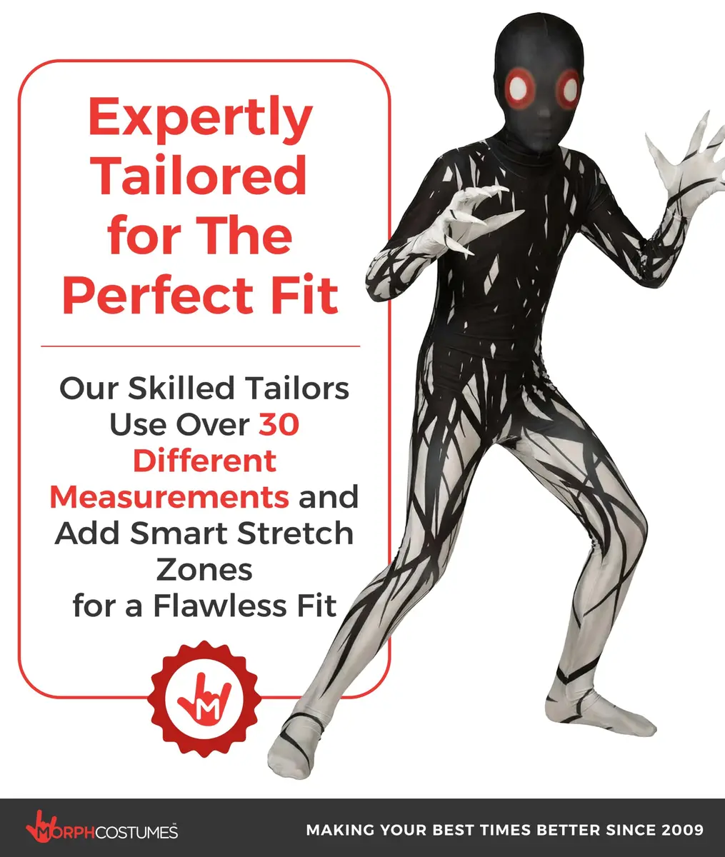 Morphsuits Zalgo Costume Kids Black Large | Scary Monster Costume for Boys - view 4