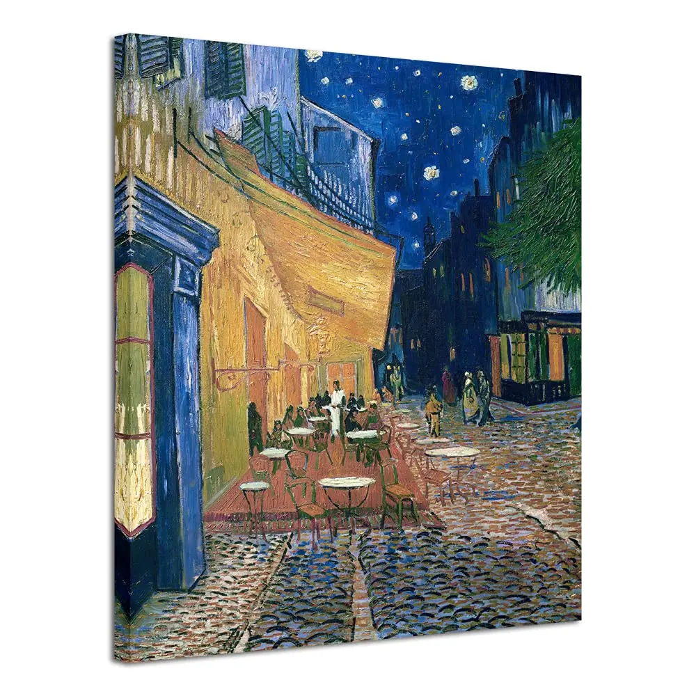 Wieco Art Canvas Wall Art 24"L x 20"W | Van Gogh Cafe Terrace at Night - main product image