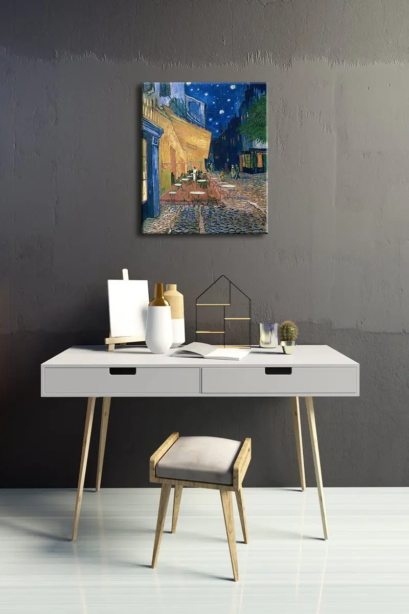 Wieco Art Canvas Wall Art 24"L x 20"W | Van Gogh Cafe Terrace at Night - view 5